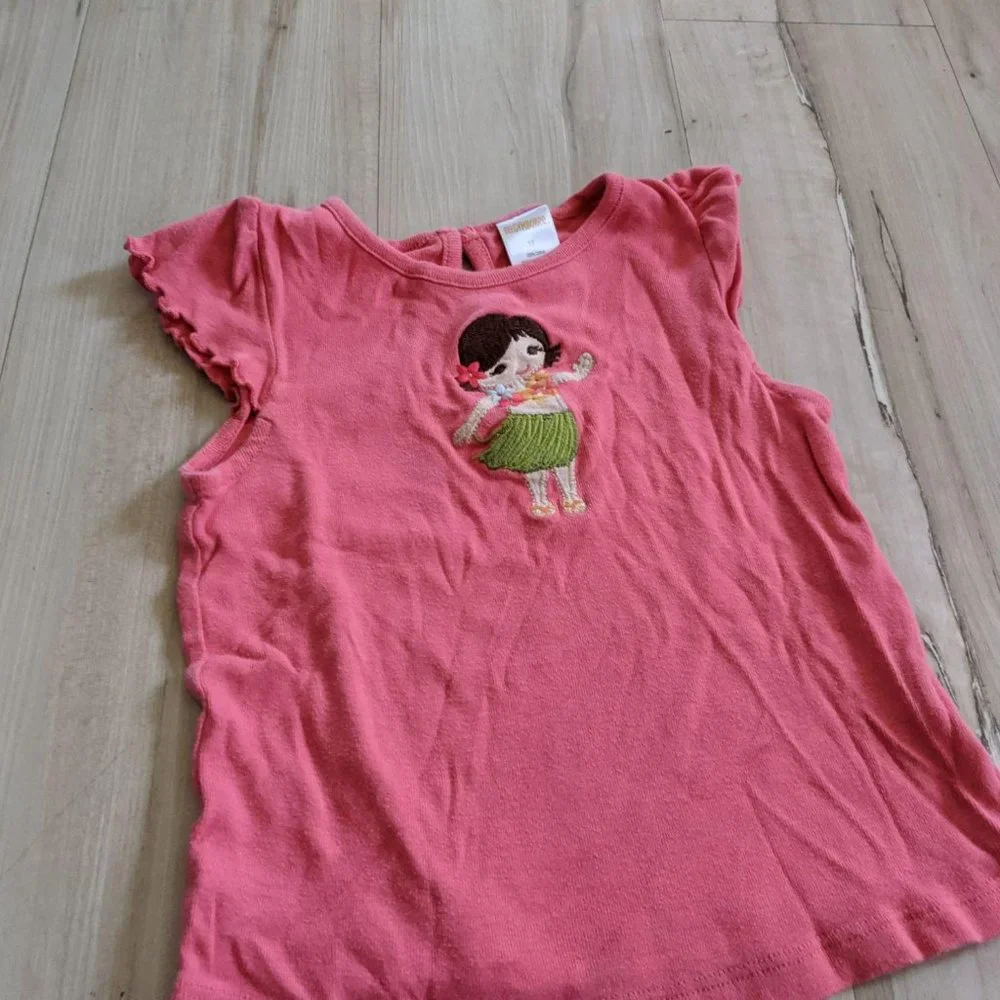 Gymboree‎ Aloha Sunshine Coral Pink Hula Girl Hawai